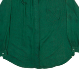 BENETTON Womens Plain Shirt Green Long Sleeve S