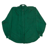 BENETTON Womens Plain Shirt Green Long Sleeve S