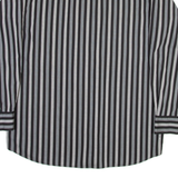 HIGH CLASS Mens Shirt Grey Striped Long Sleeve M