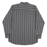 HIGH CLASS Mens Shirt Grey Striped Long Sleeve M