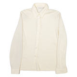 GERARD PASQUIER Womens Plain Shirt Cream Long Sleeve M