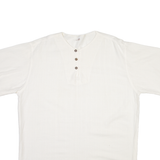 ESTILO RUSTICO Mens Plain Shirt White L