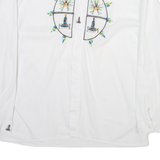 Mens Plain Shirt White Long Sleeve M