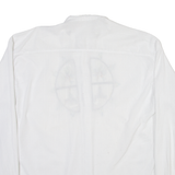 Mens Plain Shirt White Long Sleeve M