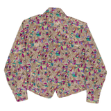 CANADA Womens Shirt Brown Crazy Pattern Long Sleeve M