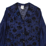 Womens Shirt Blue Floral Long Sleeve M