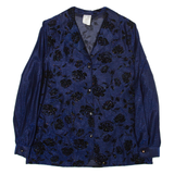 Womens Shirt Blue Floral Long Sleeve M
