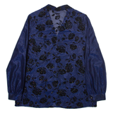 Womens Shirt Blue Floral Long Sleeve M