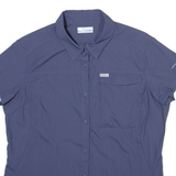 COLUMBIA Womens Plain Shirt Blue L