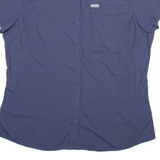 COLUMBIA Womens Plain Shirt Blue L