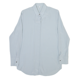 Womens Plain Shirt Blue Viscose Long Sleeve S