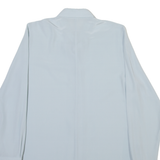 Womens Plain Shirt Blue Viscose Long Sleeve S
