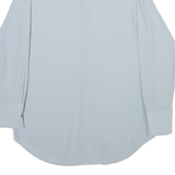 Womens Plain Shirt Blue Viscose Long Sleeve S