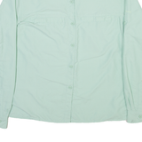 PATAGONIA Womens Plain Shirt Green Nylon Long Sleeve UK 12