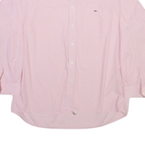 LACOSTE Mens Shirt Red Striped Long Sleeve XL