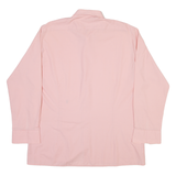 POSEIDON Mens Plain Shirt Pink Long Sleeve M