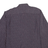 CASUAL LAND Mens Shirt Grey Viscose Crazy Pattern Long Sleeve M