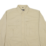 WALBUSCH Mens Plain Shirt Brown Long Sleeve L