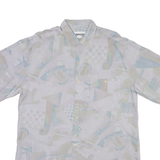JUPITER Mens Shirt Grey Geometric M