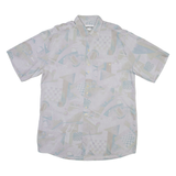 JUPITER Mens Shirt Grey Geometric M