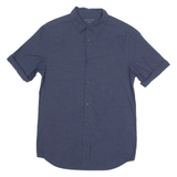 ALL SAINTS Mens Plain Shirt Blue S