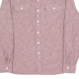 LEVI'S Mens Plain Shirt Maroon Long Sleeve M