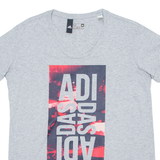 ADIDAS Womens T-Shirt Grey M