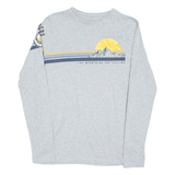 The Mountains Are Calling Mens T-Shirt Grey Long Sleeve XS