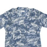 BOWLING Mens Shirt Blue Crazy Pattern XL