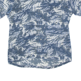 BOWLING Mens Shirt Blue Crazy Pattern XL