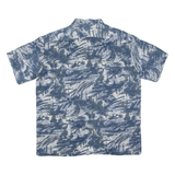 BOWLING Mens Shirt Blue Crazy Pattern XL