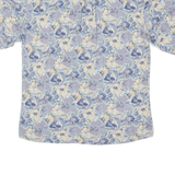 DANIEL BROOKS Mens Shirt Blue 90s Floral M