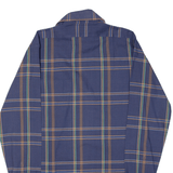 MASTER SHIRT Mens Shirt Blue Plaid Long Sleeve M