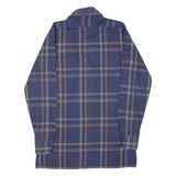 MASTER SHIRT Mens Shirt Blue Plaid Long Sleeve M