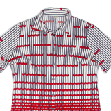 Womens Shirt Red Crazy Pattern S