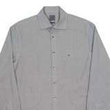 CALVIN KLEIN Slim Fit Mens Shirt Black Check Long Sleeve M