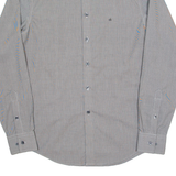 CALVIN KLEIN Slim Fit Mens Shirt Black Check Long Sleeve M