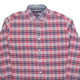 TOMMY HILFIGER New York Fit Mens Shirt Red Check Long Sleeve M