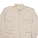 WRANGLER Womens Plain Shirt Beige Long Sleeve M