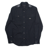 DIESEL Slim Fit Mens Plain Shirt Black Long Sleeve S
