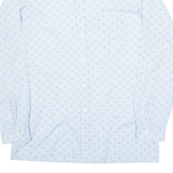 TORERO Mens Shirt Blue 90s Spotted Long Sleeve M