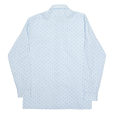 TORERO Mens Shirt Blue 90s Spotted Long Sleeve M