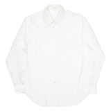 Mens Formal Shirt Cream Striped Long Sleeve L