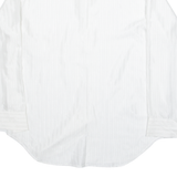 Mens Formal Shirt Cream Striped Long Sleeve L