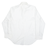 Mens Formal Shirt Cream Striped Long Sleeve L