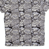 FSBN Pop Art Mens Shirt Grey Crazy Pattern M