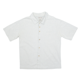 WORLD NATURAL COTTON Mens Plain Shirt Grey 90s L