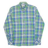 TOMMY HILFIGER Mens Shirt Green Check Long Sleeve M