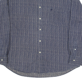 TIMBERLAND Mens Shirt Blue Spotted Long Sleeve XL