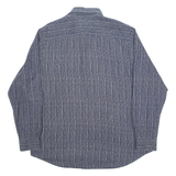 TIMBERLAND Mens Shirt Blue Spotted Long Sleeve XL